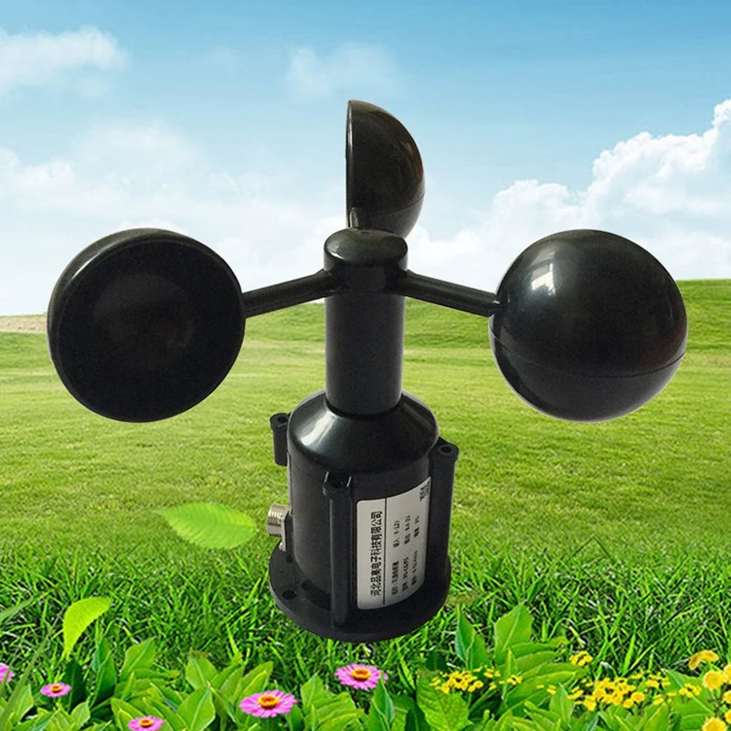 Датчик скорости ветра Анемометр три чашки алюминиевый легированный импульсный