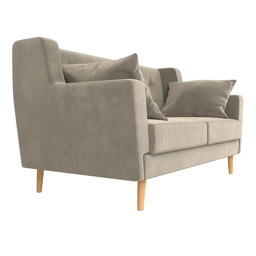 Кухонный прямой диван АртМебель Брайтон 2-х местный микровельвет |