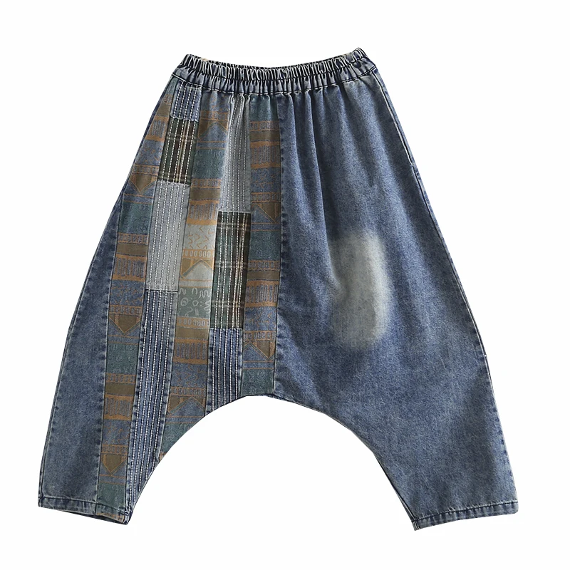 Мешковатые джинсы в японском стиле уличная одежда хип-хоп ковбойские джоггеры
