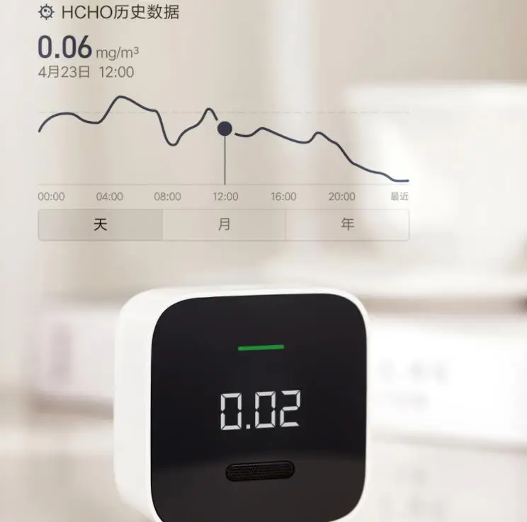 Смарт Датчик формальдегида Xiaomi Mijia Honeywell HCHO OLED Bluetooth PPB электрохимический детектор