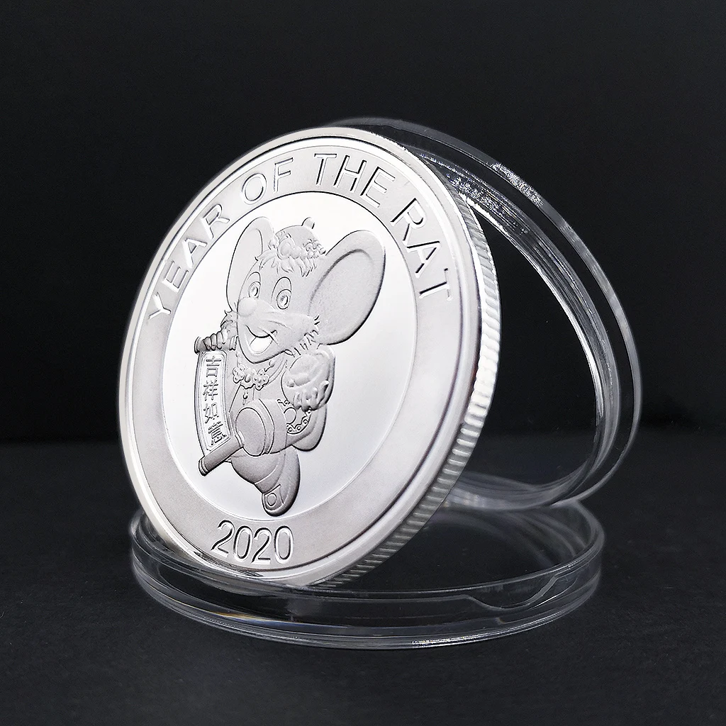 2020 год крысы китайское животное Серебряная Памятная монета благословение