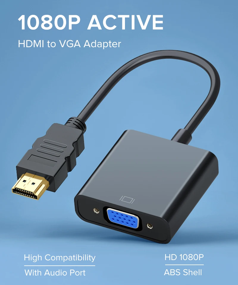 SUPTEC адаптер hdmi-vga конвертер 1080P HDMI цифровой аналоговый видео аудио кабель для ноутбука PS3 PS4 tv Box PC HD tv проектор