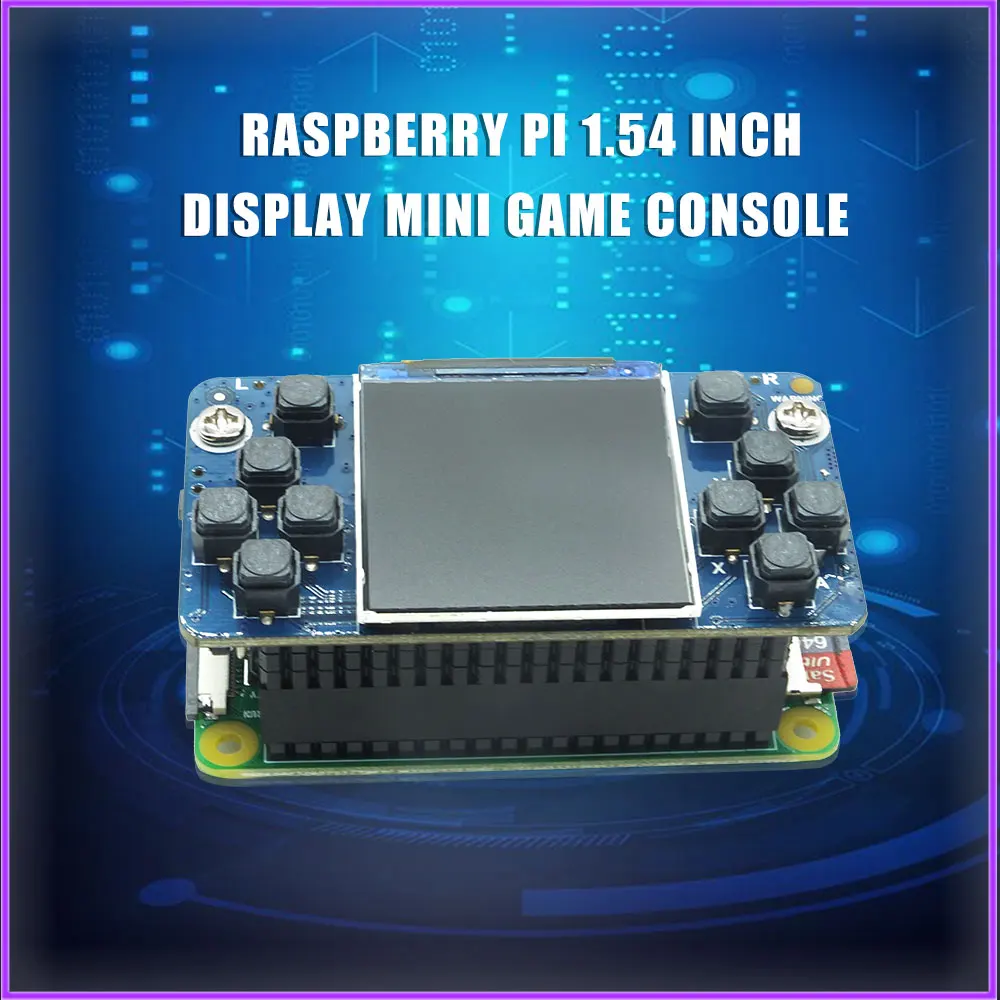 Raspberry Pi zero Game pi 1 54 дюйма ЖК-дисплей с функцией зарядного устройства для наушников