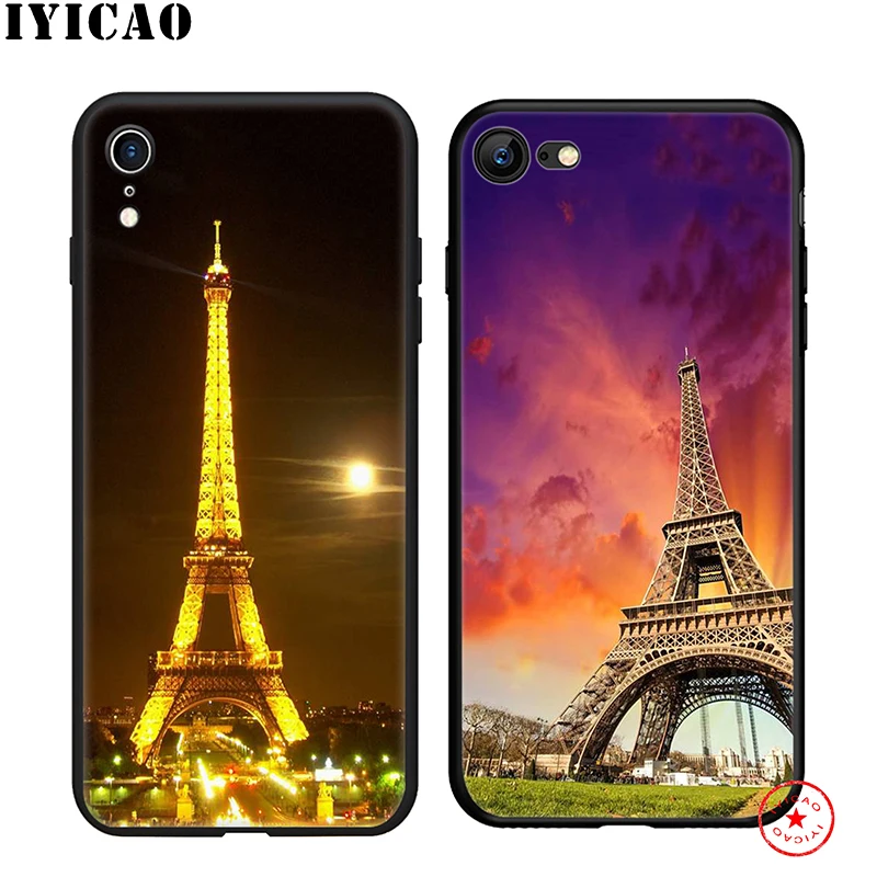 IYICAO Эйфелева башня Мягкий чехол для телефона iPhone 11 Pro XR X XS Max 6 6S 7 8 Plus 5 5S SE