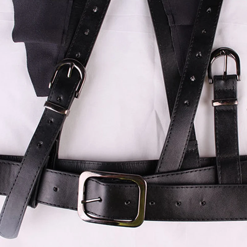 

Retro Ruffled shoulders Strap Girdle Sexy Women Belt Decorative Shirt Dress PU leather Smooth Buckle Vest Harness Belt For Women
