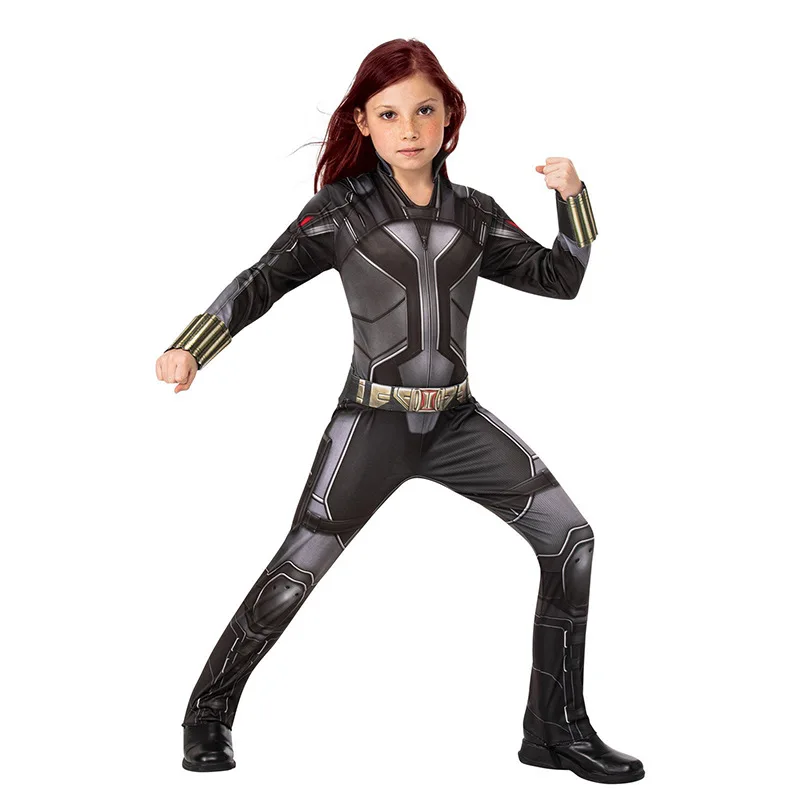 

New Black Widow Children And Girls Play Costumes For Halloween Party Role Playing Costumes