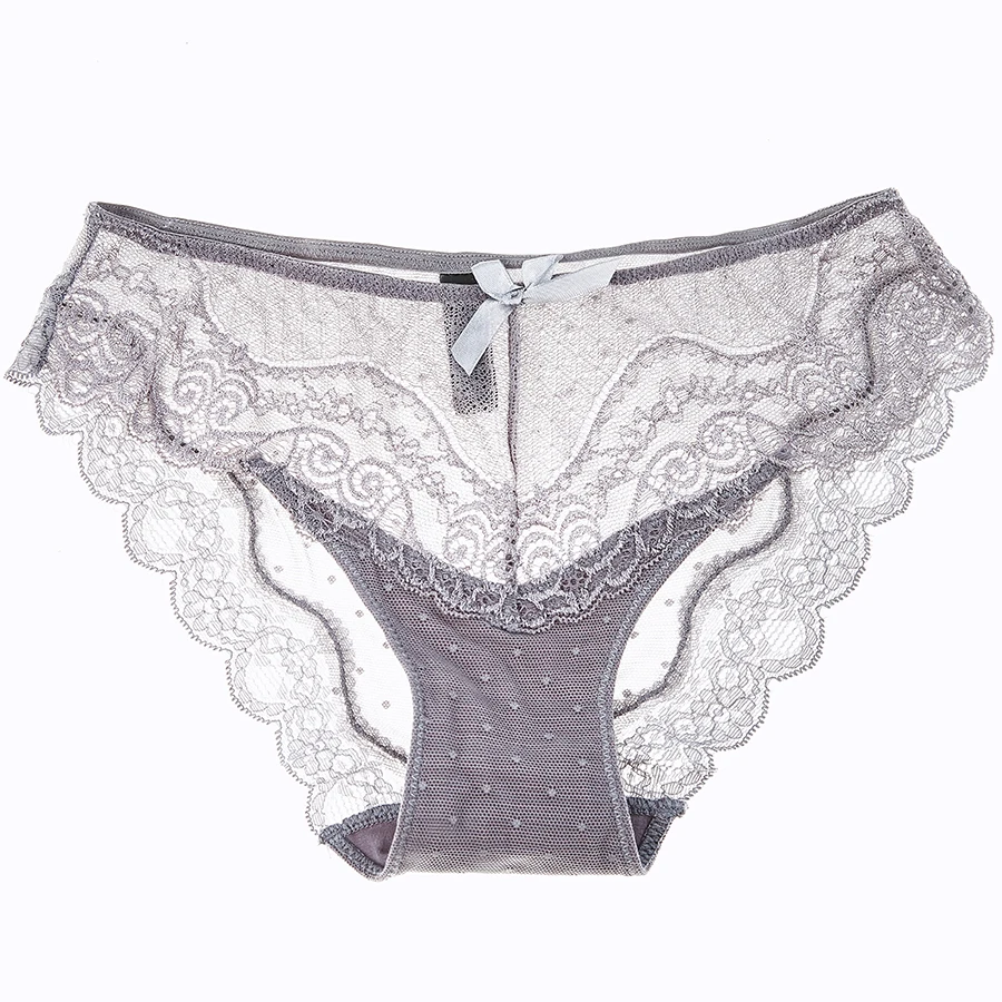 

8colors Sexy Lace Panties Soft Breathable Briefs Women Underwear Ladies Panty Transparent Tempting Low-Rise Cotton Lingerie