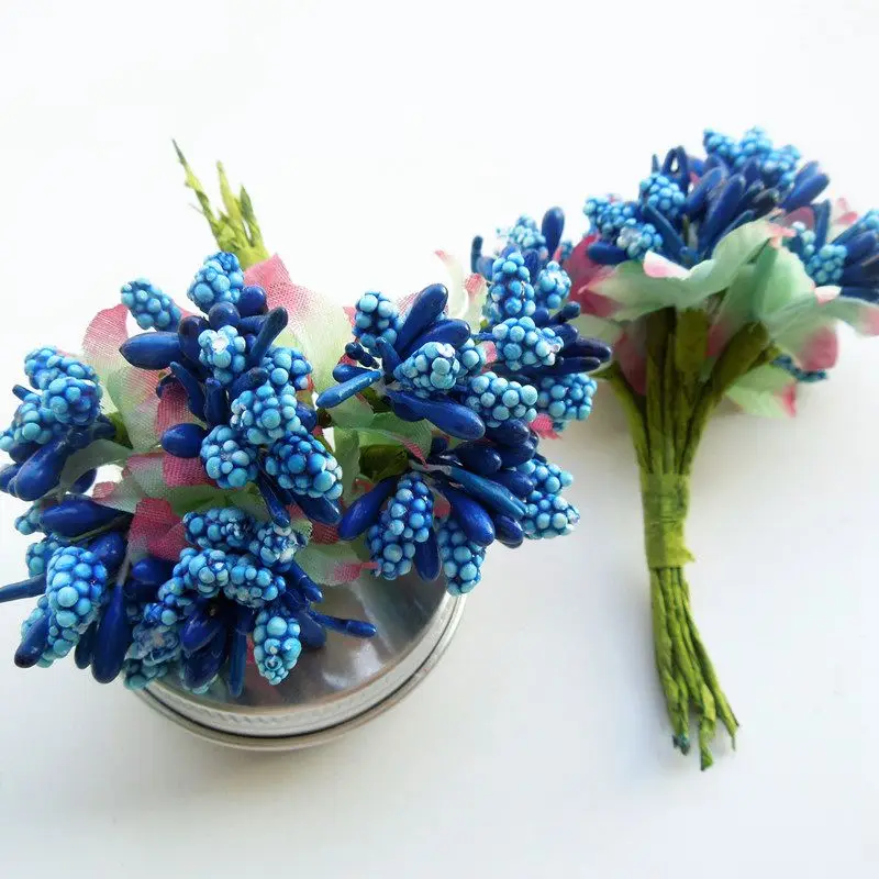 Искусственные гипсовые бутоны из бисера искусственные мини с тычинками в виде