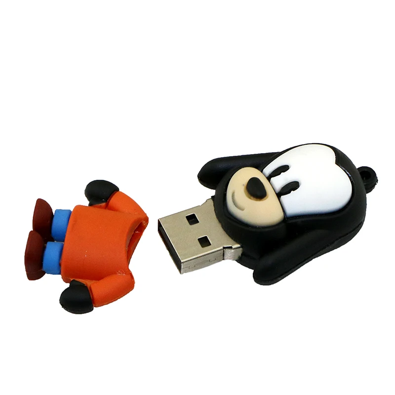 USB флеш-накопитель с животным бульдогом, флеш-накопитель с мультяшным питомцем, USB карта памяти для хранения 4 ГБ 8 ГБ 16 ГБ 128 ГБ, мини-флешка с желтой собакой, подарки