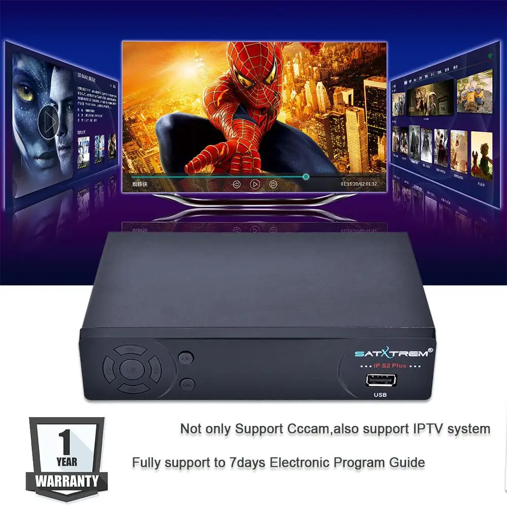 satxtrem ips2 iptv спутниковый ресиверwith usb wifi oscam cccam receptor azamerica телевизор ресивер тв тюнер скалер универсальный Приставка для цифрового ТВ для России