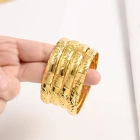 new fashion can open lady luxury gold color bangles ethiopian african women dubai bracelet party wedding gifts