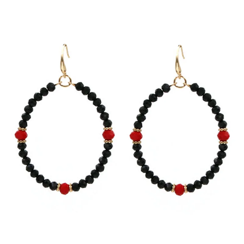 Модные медные серьги подвески ручной работы с крючком и кристаллами 2020 богемные