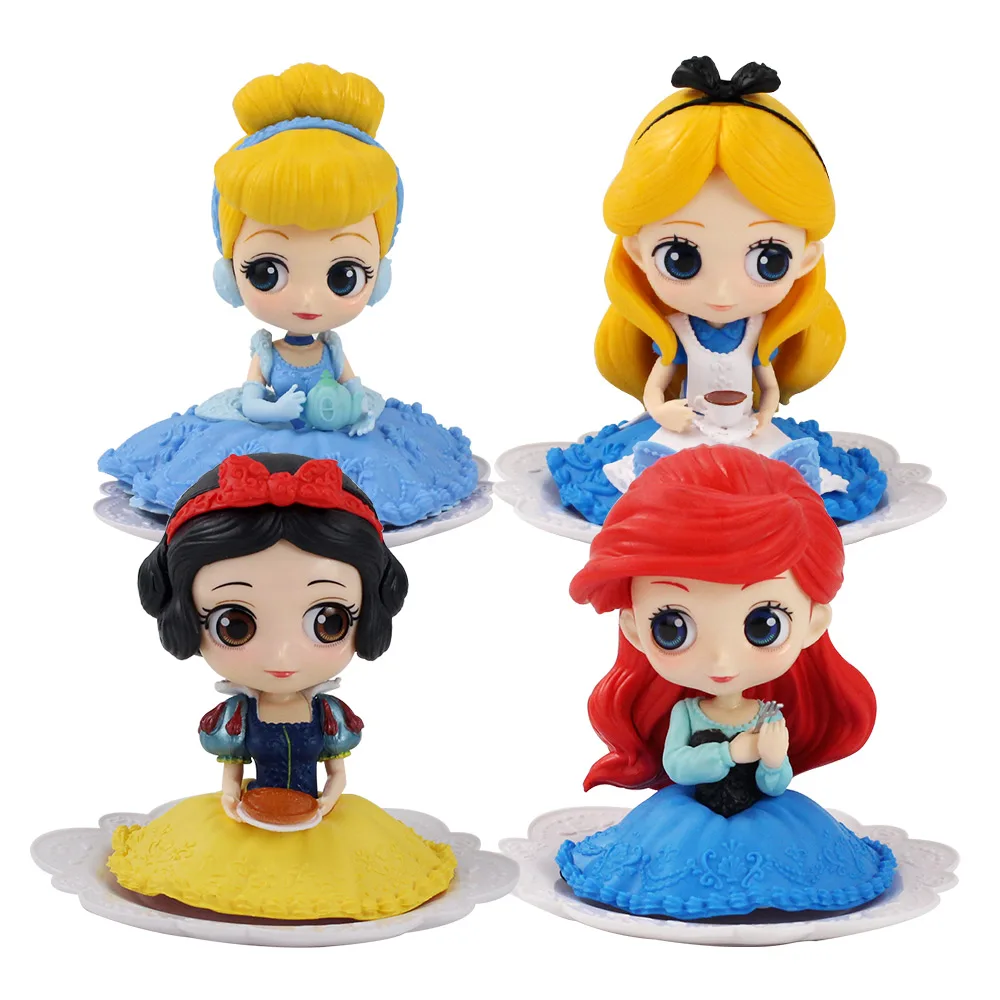 4 шт./лот 11-12 см Q Posket Princess Snow White Version фигурка куклы из ПВХ коллекционные модели