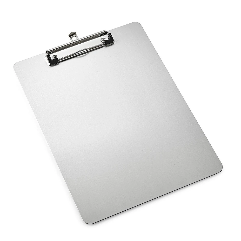 

A4 Aluminum Clipboard 210 * 297MM Silver Storage Office Supplies For Handing