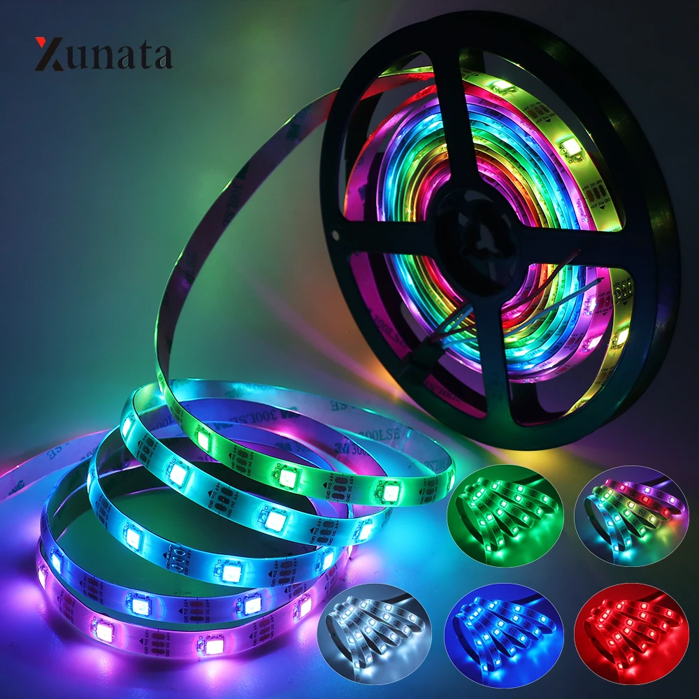 Светодиодная RGB лента WS2812B с индивидуальной адресацией полноцветная Пиксельная