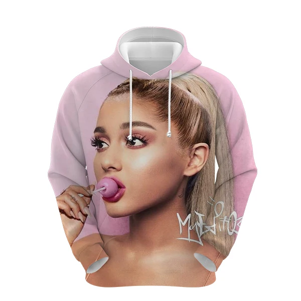 

Girls Streetwear Hoodie Ariana Grande 3D Printed Harajuku Baby Hoodies Women Cute Korean Style Hoody Kids Girls Sweatshirt