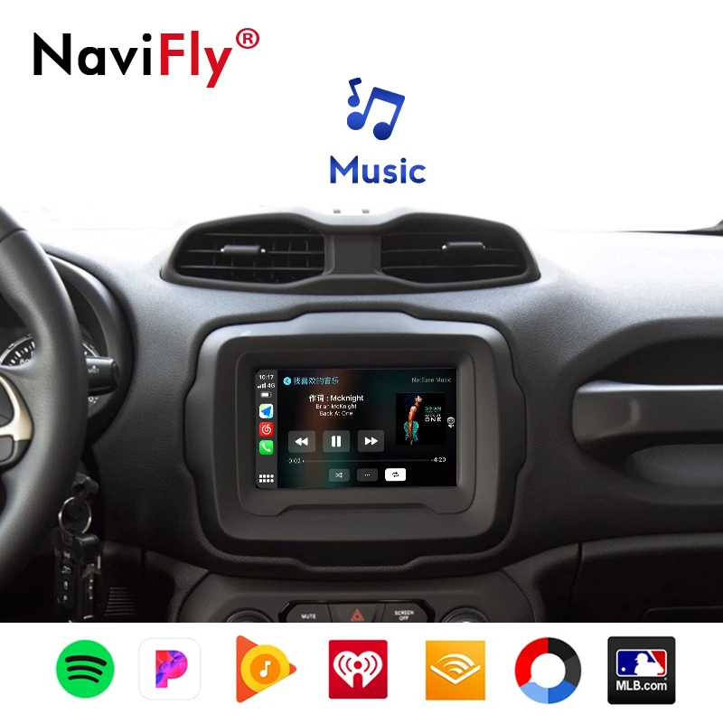 Apple Carplay Box беспроводной для Jeep Renegade 2017-2018 Поддержка оригинального 7 / 8 экрана Mirror