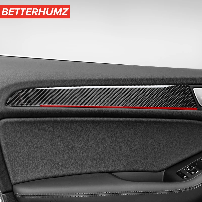 

Car accessories Interior Carbon Fiber Car Door Handle Trim Covers Door Bowl Panel Stickers decals For Audi Q5 SQ5 Car Styling