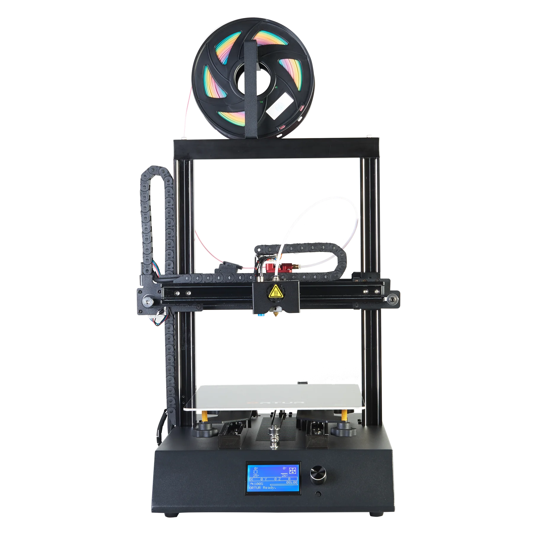 Новейший Ortur 3d принтер двухосевой линейный направляющий принтер 3D Съемная Углеродистая стальная пластина, печать с отключением питания