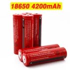100% Новый оригинальный 18650 Аккумуляторная Батарея 18650 4200 mAh 3,7 V Батарея для Светодиодный Фонари фонарь