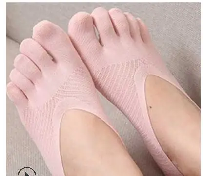 10pairs/lot Women Summer Five-finger Socks Female ultrathin sock Funny Toe invisible socks with silicone