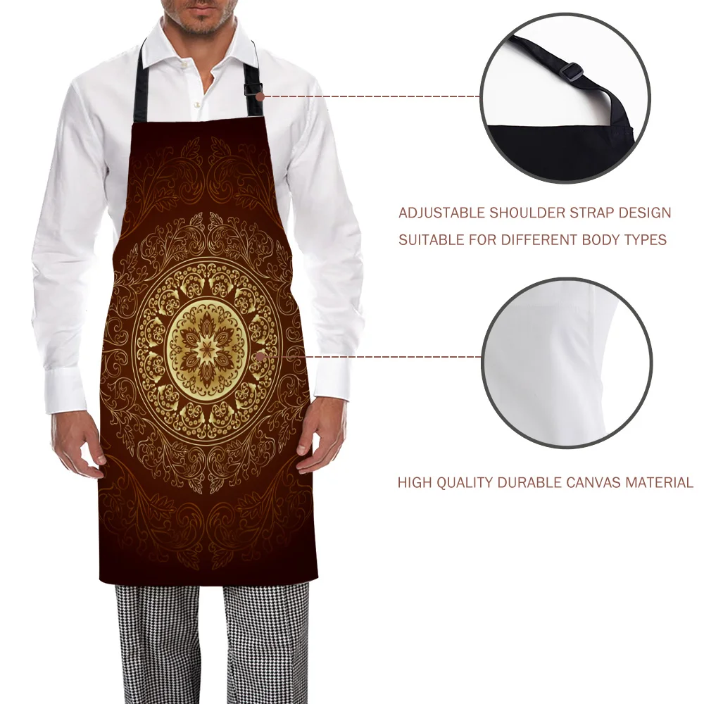 В европейском стиле ретро передник в цветочек для женщин мужчин и детей