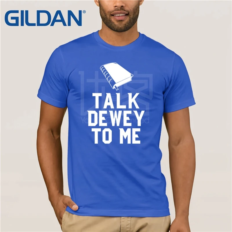 Футболка Talk Dewey To Me Librarian Book Reader Decimal system крутая футболка популярная футболки из 100%