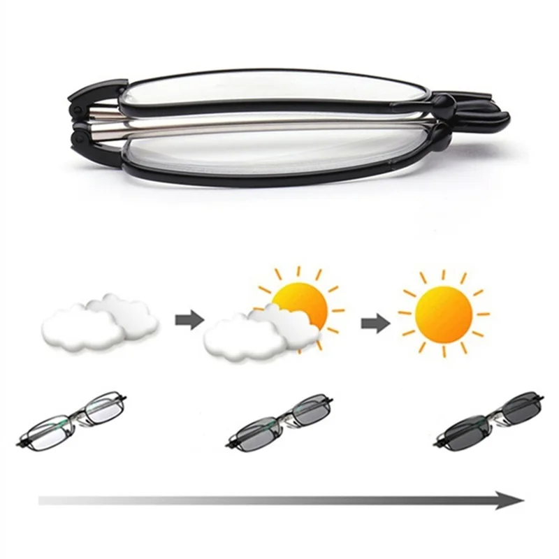 Мужские и женские фотохромные солнцезащитные очки SUMONDY Diopter складные по рецепту