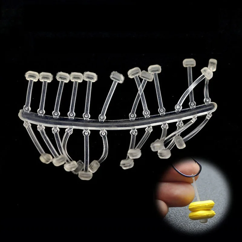 5Cards Carp Fishing Hair Rig 20/22/25/27mm Fishing Bait Stop Pop Up Rig Stoppers Clear Color Boilie Inserts B368