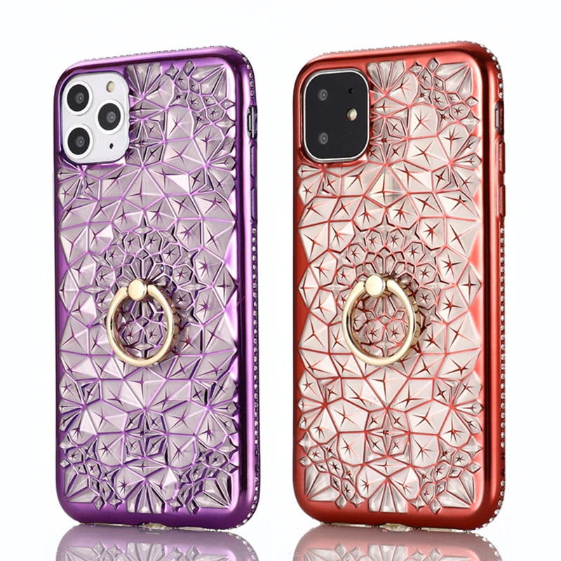 Модный чехол для iPhone 11 Pro Max XS XR X 6 6S 7 8 Plus с кристаллами и цветами от солнца стразами