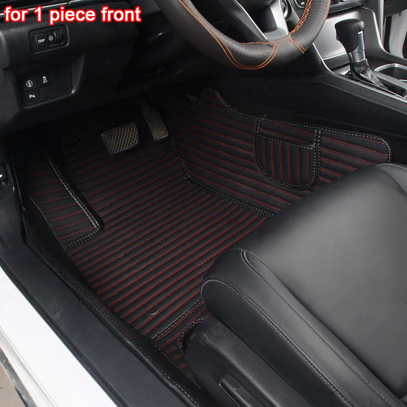 black red 1 piece KADULEE изготовленный на заказ автомобильный коврик для Mazda 3 cx3 5 6 8 CX-5 CX-7 MX-5 CX-9 CX-4 atenza коврики стайлинга автомобилей, автомобильные аксессуары - Название цвета: black red 1 piece