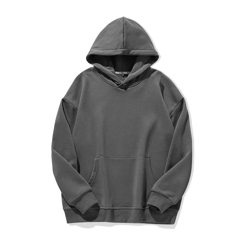 

GOPLUS Women's Hoodie Solid Pullover Lounge Wear Cotton Drop Shoulders PLUS Size Loose Sweatshirt Couple Outfit Streetwear