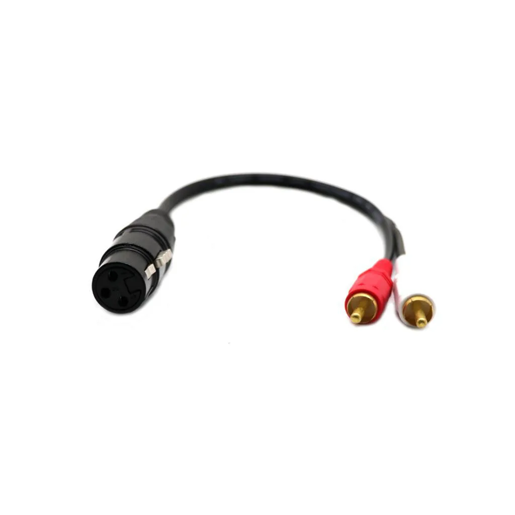 1-футовый XLR гнездовой к 2 RCA Штекерный аудио адаптер Y сплиттер кабель | Спорт и