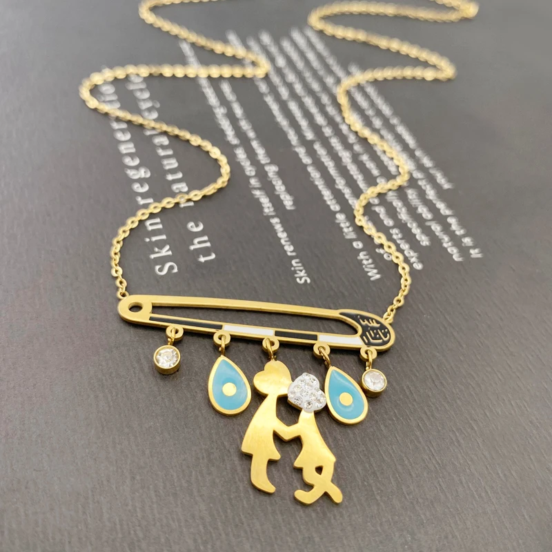 

Ожерелье Fateama из нержавеющей стали, женские модные кулоны в различных стилях, геометрия, классические модные украшения, лучший подарок