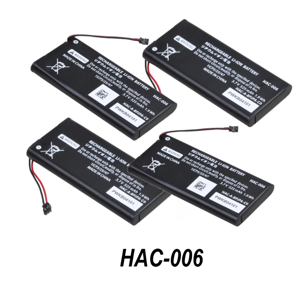 

4Pcs 525mAh HAC 006 Battery for Nintendo Switch HAC-006 HAC-015 HAC-016 HAC-A-JCL-C0 HAC-A-JCR-C0 Switch NS Joy-Con Controller