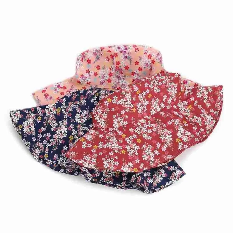 

Cotton Blend Baby Hat Suitable For 3-8 Year Old Sunbonnet Sun Hats Fisherman Caps Fashion Floral Hat Spring Summer Fall