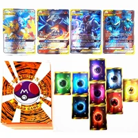 100pcs pokemon tag team gx trainer energy shining card box takara tomy game card battle trading carte best selling kids toy gift