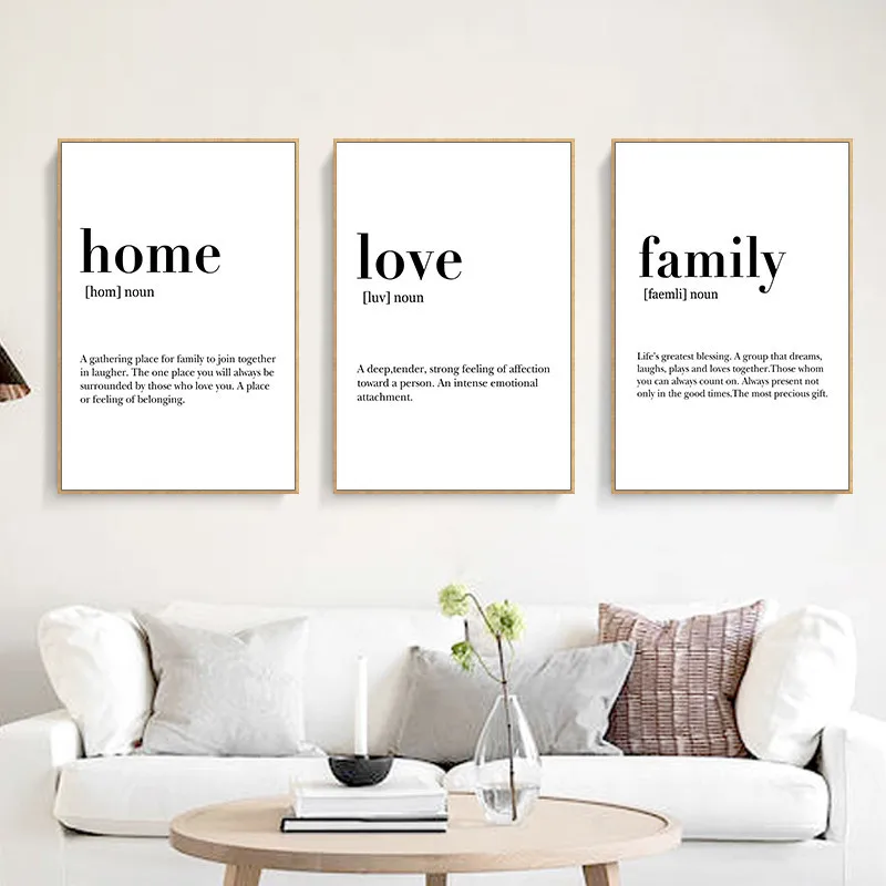 

Children English Quotes Canvas Painting Black White Wall Art Family Posters and Prints Pictures Living Room Home Decor HD3108