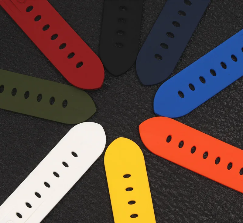 Ремешок силиконовый для наручных часов резиновый браслет Panerai игла ремня 22 мм 24 26