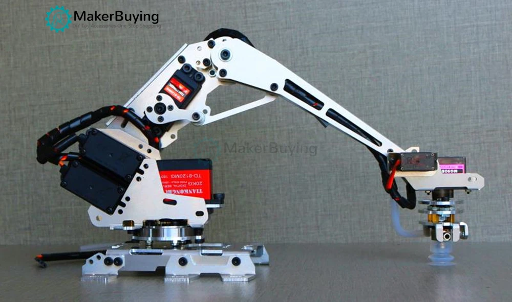 Metal mechanical arm Multi-degree of freedom manipulator Industrial robot model Six-axis robot 202