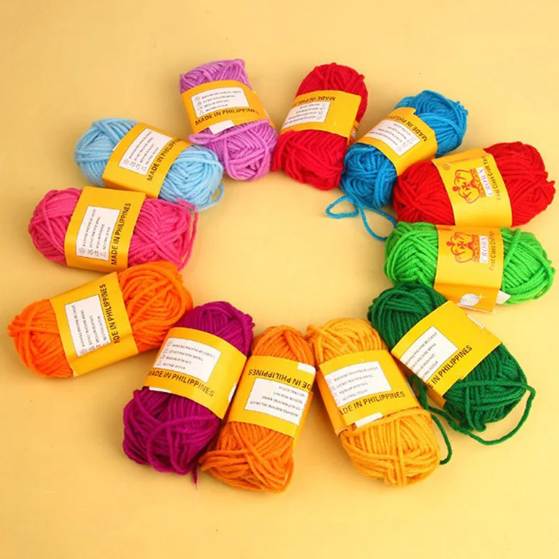 

12 Color 20m/ball Acrylic Line Wool Yarn Thread Crochet Hook Weave Hand Knitting Soft Cotton Yarn For Diy Scarf Sewing Supplies
