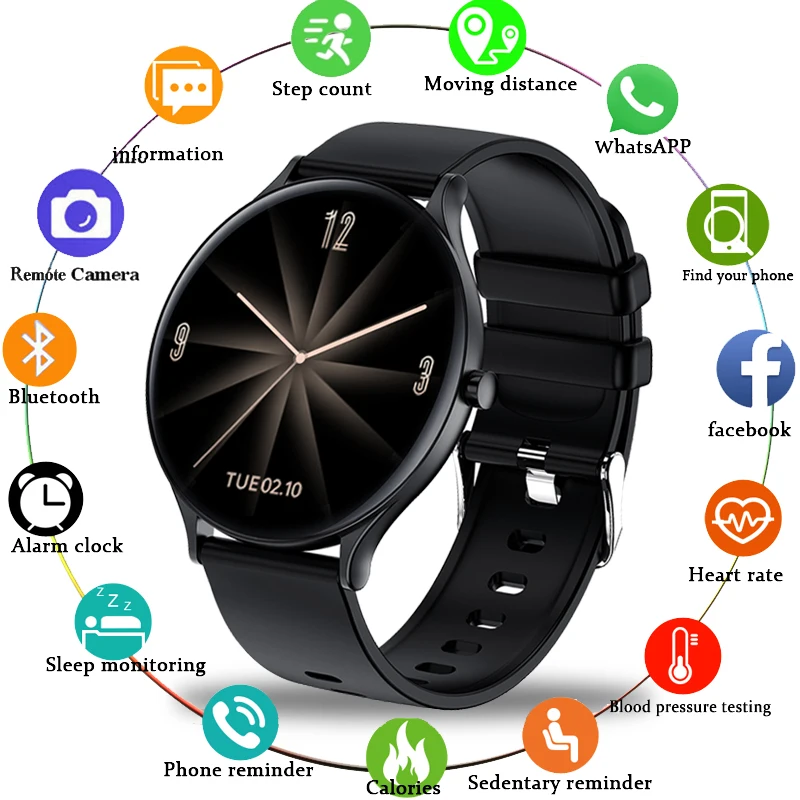 

2020 New Men Women Smart Watch Heart Rate Blood Pressure Monitoring Fitness Tracker Sports Women Smart Watch Men for Android IOS