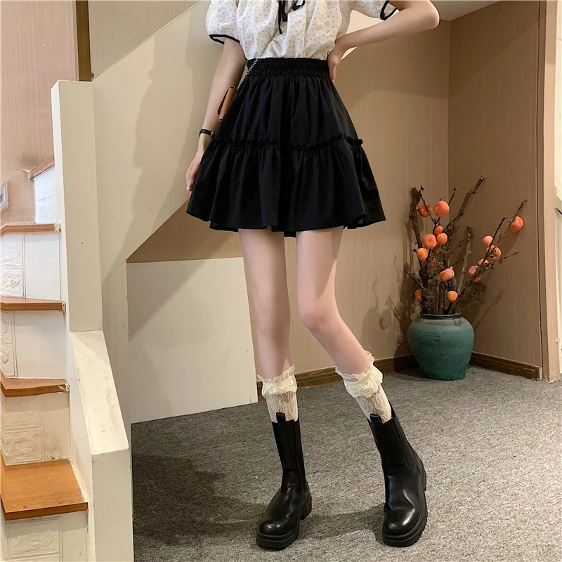 

Women High Waist Pleated Skirt Sweet Cute Girls Dance Mini Skirt Skirt Female Mini Skirts Short M299