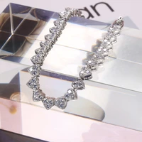 women bracelet heart heart shaped inlaid cubic zirconia bracelet love bracelet fashion accessories give surprise birthday gifts