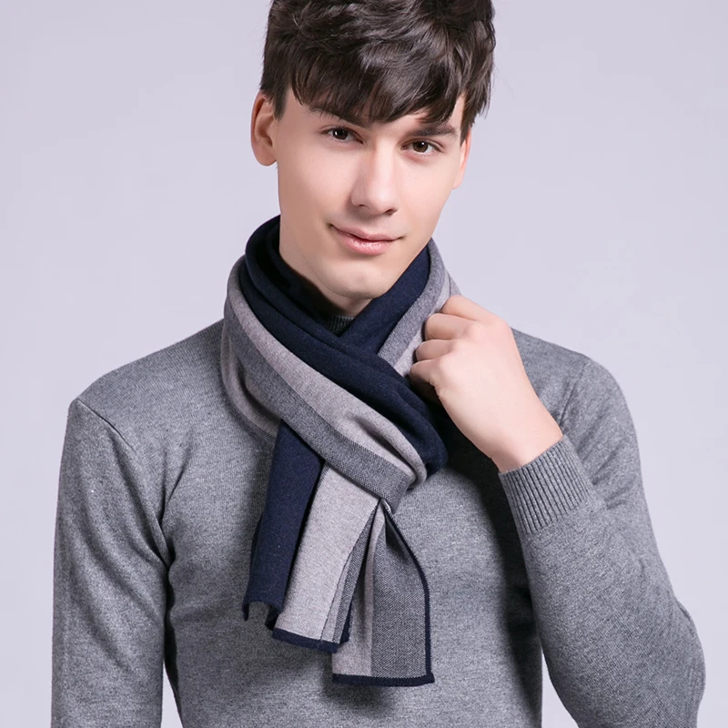 Winter Men Cashmere Scarf Plaid Wool Warps Luxury Brand Shawls and Wraps Classical Male Warm Oversize Plaid Wool Scarves Echarpe