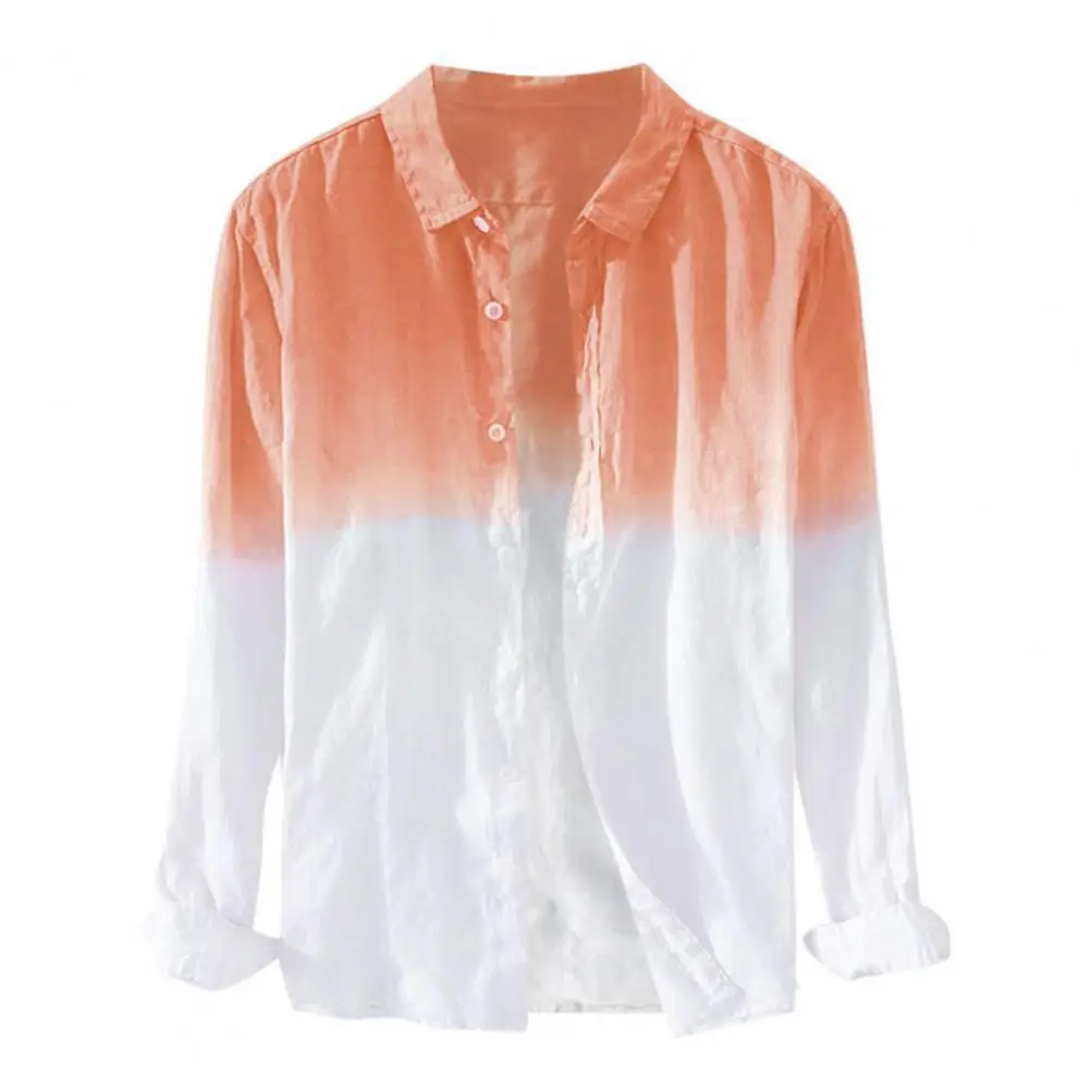 

Summer Blouse Male Clothing Stand Collar Comfortable to Wear Summer Men Short Sleeves Loose Shirt Office Handsome Men Shirt