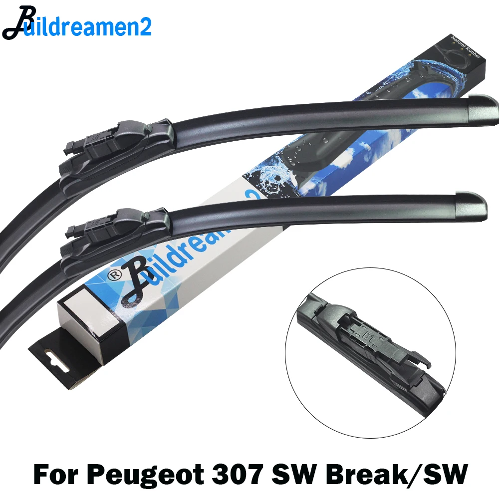 Щетка стеклоочистителя Buildreamen2 бескаркасная резиновая для Peugeot 307 SW Break / 2002 2007 Fit