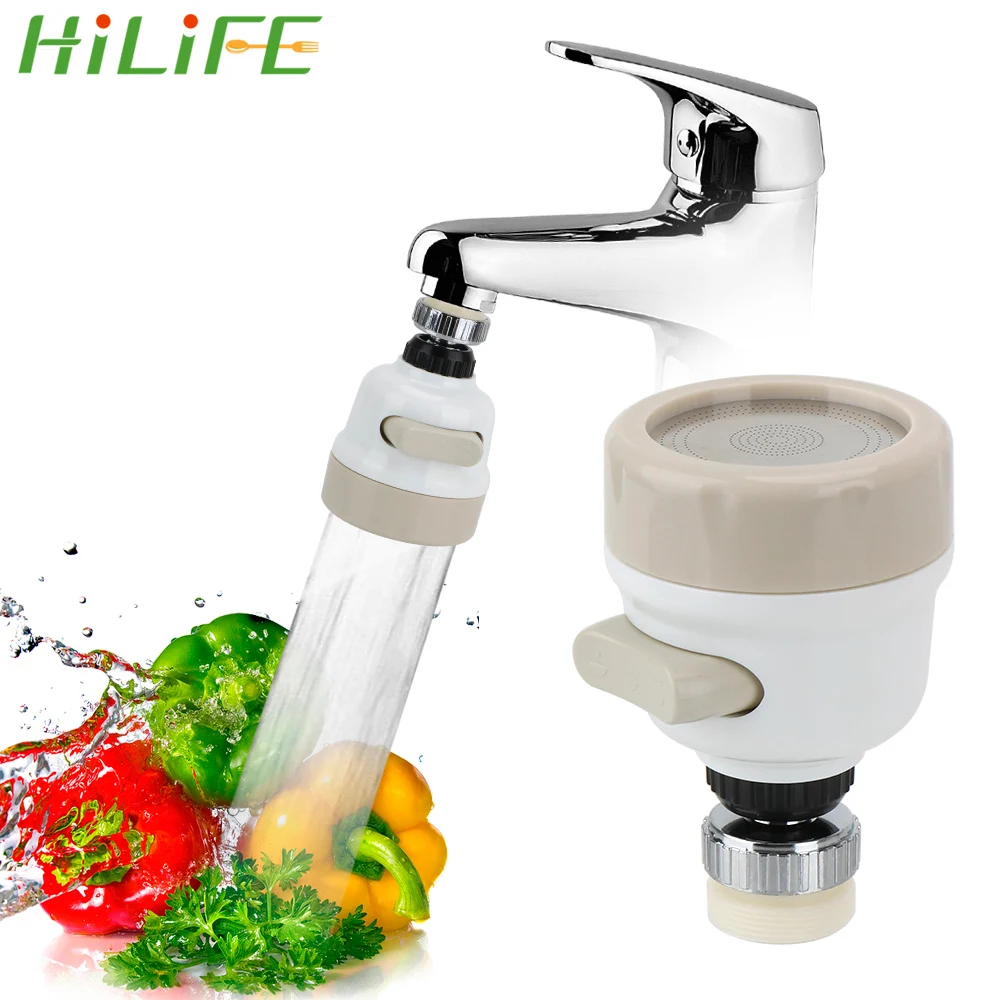 

HILIFE Universal Hose Tap Kitchen Adapters Faucet Filter Nozzle High Pressure 3 Modes 360 Degree Rotatable Spray Head Tap