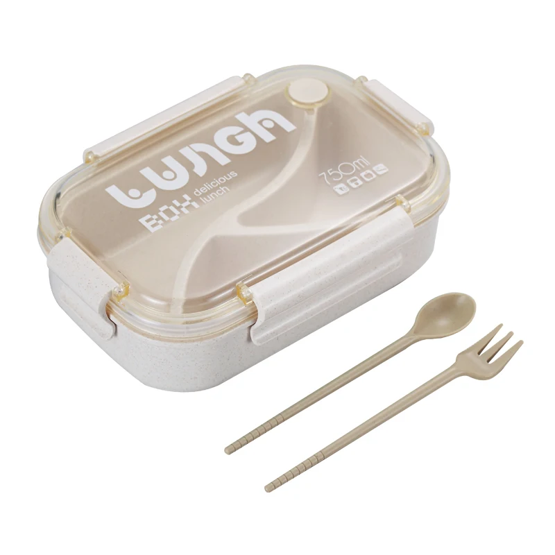 

Microwave Lunch Box Wheat Straw Bento Box 750ML BPA Free Food Storage Container with Soup Cup bento lunch box