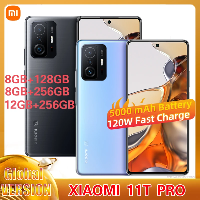 

Global Version Xiaomi 11T Pro 128GB/256GB Snapdragon 888 NFC 108MP Camera 120W Super Fast Charge AMOLED Screen 5G 120HZ 6.67“